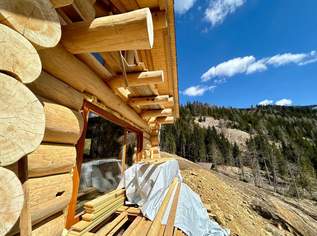 Rundstamm-Chalet mit Freizeitwohnsitzwidmung auf 1.200 m – Rückzugsort in den Alpen, 342000 €, Immobilien-Häuser in 9143 Gonowetz