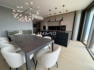 TOP-möbliertes Apartment mit Rundumblick & Goodies (Gym, Pool, Spa, Lounges, Doorman): Neubau-Erstbezug Neue Donau, 7585.92 €, Immobilien-Wohnungen in 1220 Donaustadt