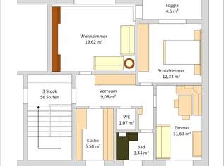 Gemeindewohnung-Direktvergabe, 3 Zimmer (Vormerkschein vor 30.09.2022), 588 €, Immobilien-Wohnungen in 1210 Floridsdorf