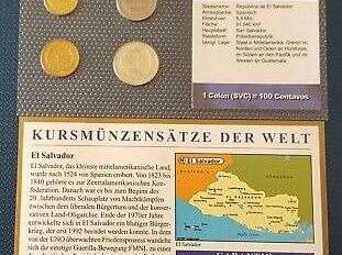 Kursmünzensatz EL SALVADOR, 15 €, Marktplatz-Antiquitäten, Sammlerobjekte & Kunst in 2320 Rannersdorf