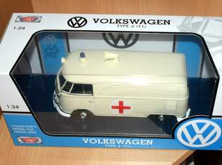 Motormax Modellauto VW Type 2 (T1) Rettung weiß 1:24 OVP Motormax Modellauto VW Type 2 (T1) Rettung weiß 1:24 OVP