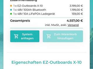 Elektroboot Motorboot inklusive Straßentrailer (Sonderpreis für Juni)
