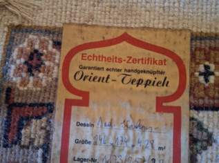 Orient -Teppich mit Echtheits Zertifikat