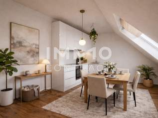 Exklusive 2-Zimmer-DG-Wohnung mit Weitblick und außergewöhnlichem Lichteinfall, 284000 €, Immobilien-Wohnungen in 1220 Donaustadt