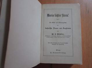 Antikes Gebet und Erbarmungsbuch 1880, Maria lichter Stern! Weihwasserkessel
