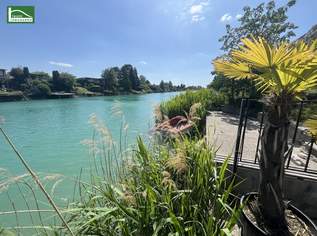 RUHIGES WOHNEN AM WASSER! Bungalow mit Blick ins Grüne mit direktem Badezugang! Erholung pur! Möbliert!, 279500 €, Immobilien-Häuser in 2301 Gemeinde Groß-Enzersdorf