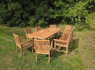 Teak Garten Tisch-Set - 8 Elemente