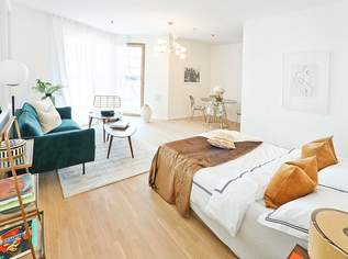 AB JÄNNER: Luxuriöses Loft-Leben mitten in Wien: Provisionsfreie 1-Zimmer-Wohnung | Hauptbahnhof!, 960 €, Immobilien-Wohnungen in 1100 Favoriten