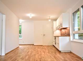 Helle 2-Zimmer Wohnung mit Klimaanlage, kleinen Garten und Garage sowie 200m von U-Bahn-Station Zippererstrasse, 1149 €, Immobilien-Wohnungen in 1110 Simmering