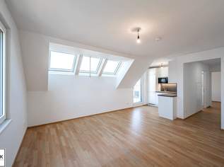 Großzügige 3-Zimmer-Dachgeschosswohnung mit Balkon & Terrasse – Südwest-Ausrichtung - Nähe Kagran / Donauzentrum, 1731.1 €, Immobilien-Wohnungen in 1220 Donaustadt