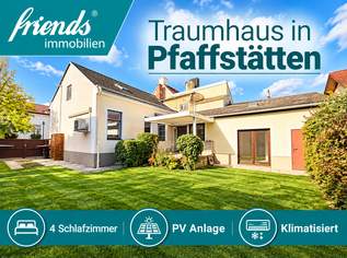 Haus in Pfaffstätten mit schönem Garten, 579000 €, Immobilien-Häuser in 2511 Gemeinde Pfaffstätten Haus in Pfaffstätten mit schönem Garten, 579000 €, Immobilien-Häuser in 2511 Gemeinde Pfaffstätten