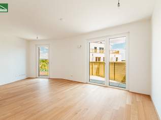 Endlich Platz im provisionsfreien Erstbezug - geräumige 2.Zimmer mit Balkon, Geothermie, Fussbodentemperierung, tlw. Raumhöhe 2,60m!, 325000 €, Immobilien-Wohnungen in 1210 Floridsdorf