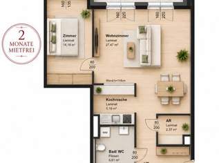 2 MONATE MIETFREI | Exklusives Wohnen nahe Hauptbahnhof, 772.64 €, Immobilien-Wohnungen in 8020 