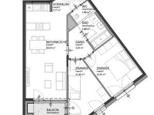 3 Zimmer Erstbezug mit toller Aussicht und in toller Lage - Neues Landgut, 424000.5 €, Immobilien-Wohnungen in 1100 Favoriten