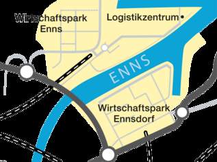 Halle auf 11.000m² BB-Grund und befestigt im Hafen Enns - Ennsdorf, 0 €, Immobilien-Gewerbeobjekte in 4482 Ennsdorf