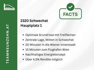 N°1 Schwechat – Ihr neues Zuhause im Herzen der Stadt, 282200 €, Immobilien-Wohnungen in 2320 Schwechat