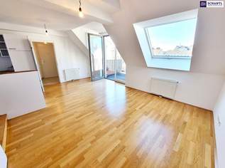 Neuer Preis! WOW! Stylisch Wohnen im Dachgeschoss! Hofseitiger West-Balkon + Perfekte Raumaufteilung + Perfekte Infrastruktur + Ruhige Seitengasse + Toller Fernblick!, 429000 €, Immobilien-Wohnungen in 1100 Favoriten