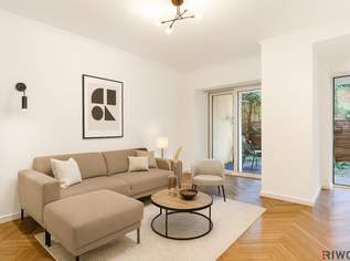 GARDEN IN THE CITY - ENTZÜCKENDE GARTENWOHNUNG MIT TERRASSE - TEILMÖBLIERT UND KOMPLETTKÜCHE - NÄHE MARIAHILFER STRASSE - SOFORT BEZIEHBAR, 497000 €, Immobilien-Wohnungen in 1060 Mariahilf