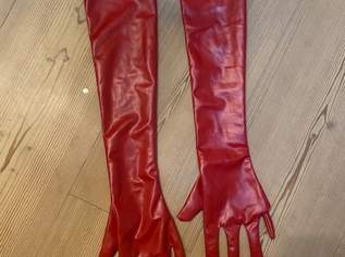 dpois Wetlook Socken und Handschuhe Lack, rot, Einheitsgröße