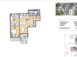 Neues Projekt in der Schwarzelackenau beim Marchfeldkanal - noch 18 Einheiten verfügbar!, 549000 €, Immobilien-Wohnungen in 1210 Floridsdorf