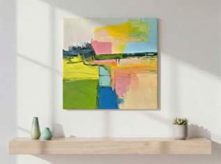 Acrylgemälde "Marillenblütentraum in der Wachau"