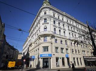 Stilaltbaubüro mit 45m² Salon | Nähe Naschmarkt und 1. Bezirk | unbefristet | sehr hell im 4. Liftstock | Wohn- und Bürokombination möglich, 3181.82 €, Immobilien-Gewerbeobjekte in 1040 Wieden