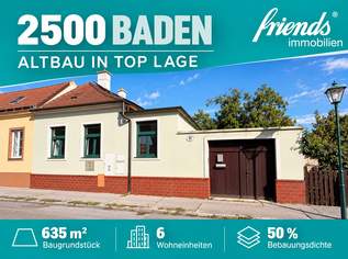 Altbestand, Baugrundstück 635m2, 50% bebaubar, bis 6 Wohneinheiten, 514000 €, Immobilien-Häuser in 2500 Gemeinde Baden Altbestand, Baugrundstück 635m2, 50% bebaubar, bis 6 Wohneinheiten, 514000 €, Immobilien-Häuser in 2500 Gemeinde Baden
