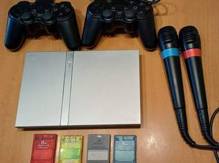 SONY PlayStation 2 Slim silber mit Spielen, 250 €, Marktplatz-Computer, Handys & Software in 2640 Gemeinde Gloggnitz