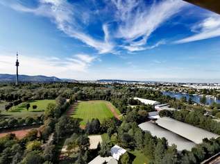 Möblierte 3 Zimmer mit Klima und verglaster Loggia nahe der Alten Donau mit herrlichem Weitblick!, 1730 €, Immobilien-Wohnungen in 1220 Donaustadt