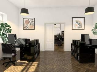 Provisionsfrei! Bürotisch in einem CoWorking Space am Brahmsplatz zu vermieten!, 500 €, Immobilien-Gewerbeobjekte in 1040 Wieden