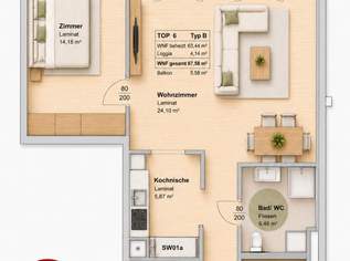 2 MONATE MIETFREI! Komfortables Wohnen nahe Grazer Hauptbahnhof, 842.78 €, Immobilien-Wohnungen in 8020 