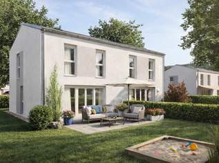 Wohnbaugefördertes Doppelhaus | LWP, PV-Anlage, ziegelmassiv | 4 Zimmer | Terrasse, Eigengarten & 2 Parkplätzen, 569900 €, Immobilien-Häuser in 2540 Bad Vöslau