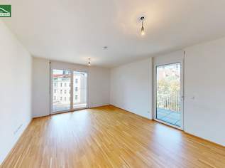 Hochwertige 2-Zimmer Wohnung mit smartem Grundriss und großem Eck-Balkon in Ruhelage nahe U3 Enkplatz! Ab Juni verfügbar!, 979 €, Immobilien-Wohnungen in 1110 Simmering