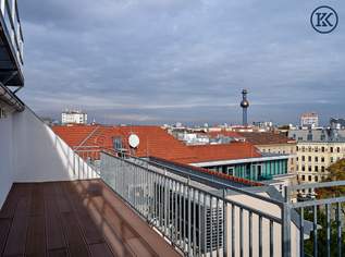 Wohnen über den Dächern Wiens - Exklusive Dachgeschosswohnung mit Galerie & Terrassen, 1190000 €, Immobilien-Wohnungen in 1090 Alsergrund