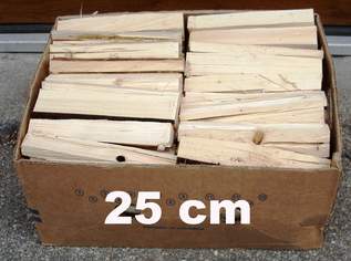 Brennholz trocken in Banenschachteln, fast staubfrei, Kaminholz, Ofenholz