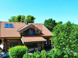 ROMANTISCHES UND MODERNES NATURSTAMMBLOCKHAUS MIT NEUEM POOL!, 1100000 €, Immobilien-Häuser in 2392 Sulz im Wienerwald