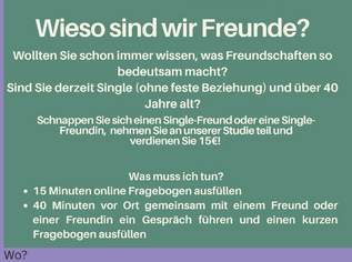 Uni-Wien-Studie: Freundespaare ab 30 gesucht (15€ Aufwandsentschädigung), null €, Marktplatz-Beauty, Gesundheit & Wellness in Österreich