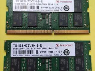 seltene ECC RAM Transcend SO-DIMM 2x8GB (16GB), DDR4-2133, CL15, 16GB Dual Kit (TS1GSH72V1H), 59 €, Marktplatz-Computer, Handys & Software in 1220 Donaustadt