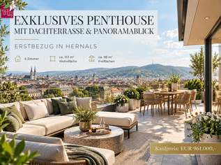 EXKLUSIVES PENTHOUSE MIT PRIVATER DACHTERRASSE & PANORAMABLICK – 4 ZIMMER | ERSTBEZUG | KLIMAANLAGE | 1170 WIEN, 961000 €, Immobilien-Wohnungen in 1170 Hernals EXKLUSIVES PENTHOUSE MIT PRIVATER DACHTERRASSE & PANORAMABLICK – 4 ZIMMER | ERSTBEZUG | KLIMAANLAGE | 1170 WIEN, 961000 €, Immobilien-Wohnungen in 1170 Hernals
