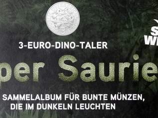 3 Euro Dino Taler Sammelalbum mit 12 Stück
