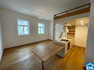 Nähe Naschmarkt: 1-Zimmerwohnung im DG-Ausbau eines stilvollen Altbaus, 299000 €, Immobilien-Wohnungen in 1050 Margareten