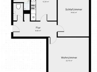 lichtdurchflutete 2 Zimmer-Wohnung 