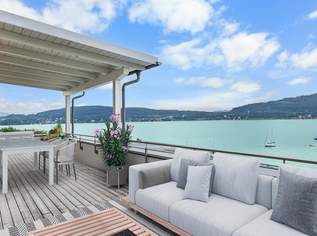 Klagenfurt-Maiernigg: 4-ZI-Seewohnung mit einzigartiger Aussicht, XL-Terrasse, Seezugang & 2 Garagen, 3800 €, Immobilien-Wohnungen in 9020 