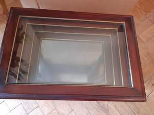 4 stück alte Beistelltischchen -Glaseinsatz , Mahagoni, 
