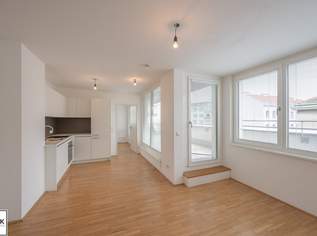 ab 1.11.26: praktisch aufgeteilte helle 2 Zimmer Dachgeschosswohnung mit Terrasse, 1075 €, Immobilien-Wohnungen in 1120 Meidling