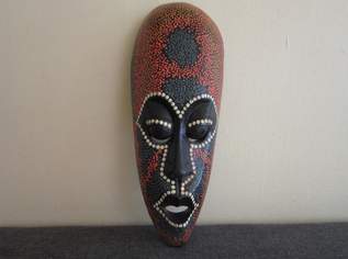 Afro Maske - Ethno - Holz - Höhe: 32cm, 18 €, Haus, Bau, Garten-Geschirr & Deko in 1100 Favoriten