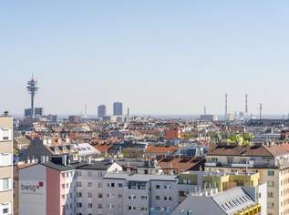 Über den Wolken II - 11. Stock: Einzigartige 3 / 4 Zimmer Loggiawohnung zum Auffrischen - perfekter Grundriss mit grandiosem Wienblick, 222222 €, Immobilien-Wohnungen in 1100 Favoriten