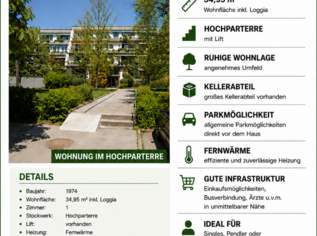Wohnen in  Feschnig, 110000 €, Immobilien-Wohnungen in 9020 Klagenfurt am Wörthersee