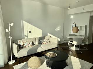 42. Etage: Möbliert - Gym, Pool und Wellnes: Den schönsten Ausblick mit Sonneuntergang auf Kahlenberg, 2150 €, Immobilien-Wohnungen in 1220 Donaustadt