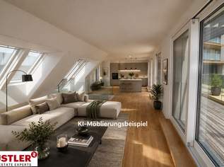 Wohnen über den Dächern Wiens Exklusive Dachgeschosswohnungen mit traumhaften Freiflächen, 1033000 €, Immobilien-Wohnungen in 1100 Favoriten